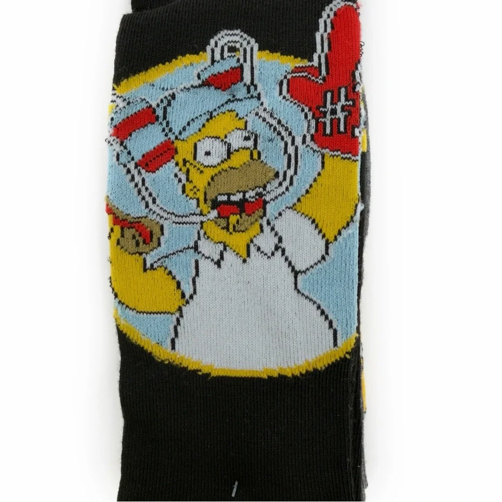 The Simpsons Crew Socks Mens Womens Homer Simpson Funny Gift 90s Y2K NWT New